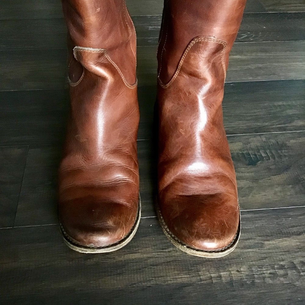 Frye Women's Brown Leather Boots - Picture 4 of 8